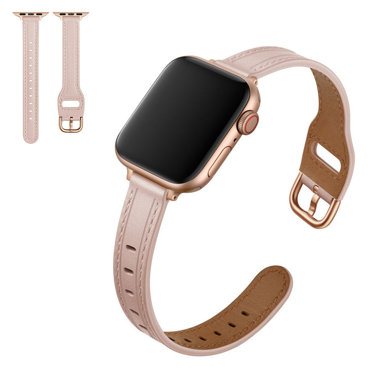 Mega komfortabel Universal Apple Ægte læder Rem - Pink#serie_4