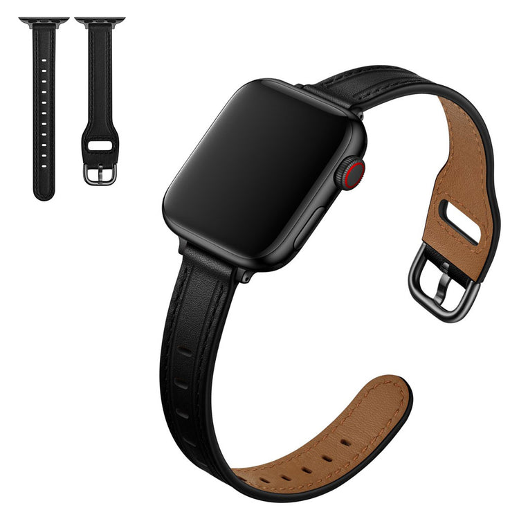 Mega komfortabel Universal Apple Ægte læder Rem - Sort#serie_5