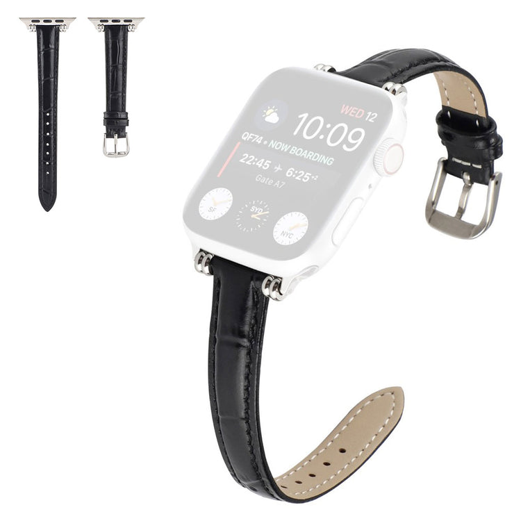 Glimrende Universal Apple Ægte læder Rem - Sort#serie_1