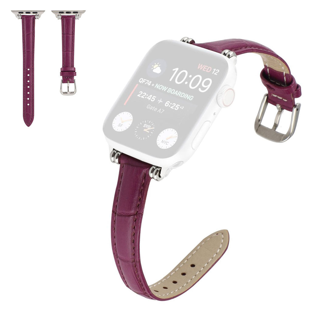 Glimrende Universal Apple Ægte læder Rem - Lilla#serie_7