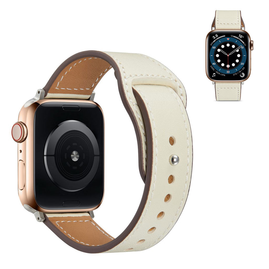 Meget flot Universal Apple Ægte læder Rem - Brun#serie_4