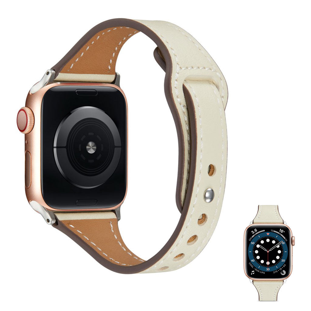 Vildt nydelig Universal Apple Ægte læder Rem - Brun#serie_6