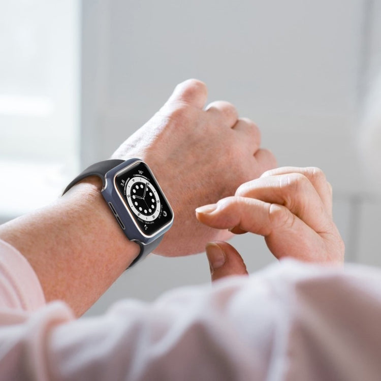 Meget Flot Universal Apple Cover med Skærmbeskytter i Plastik og Hærdet Glas - Blå#serie_10