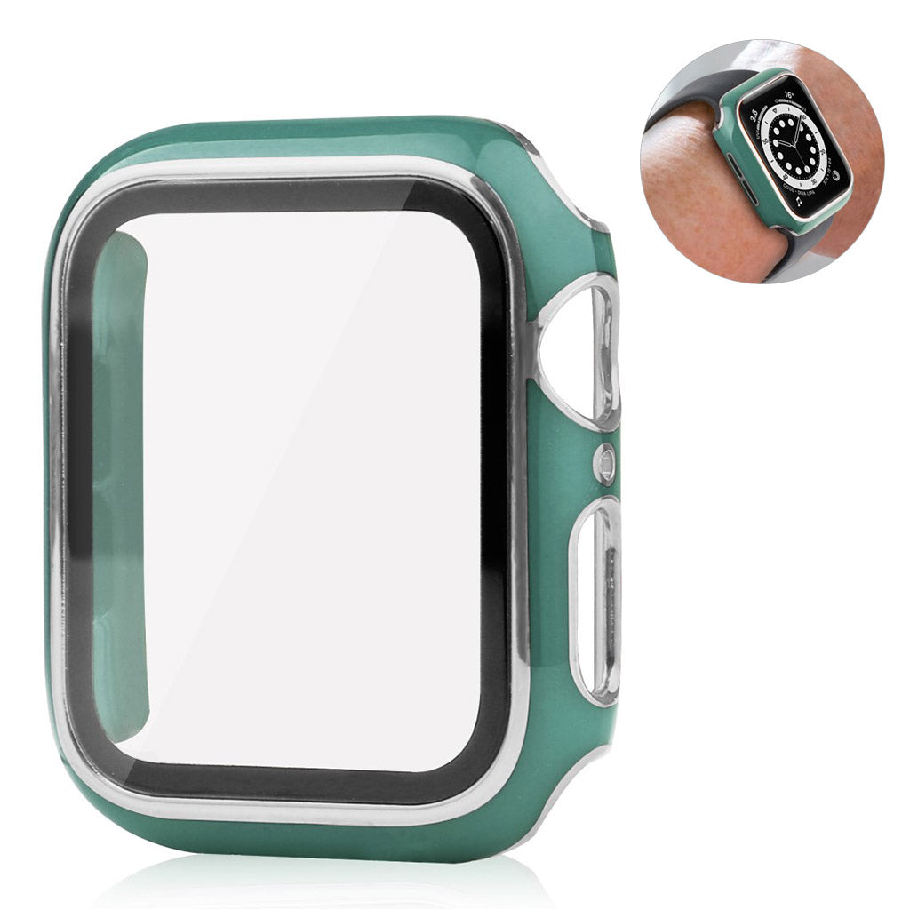Meget Flot Universal Apple Cover med Skærmbeskytter i Plastik og Hærdet Glas - Grøn#serie_11
