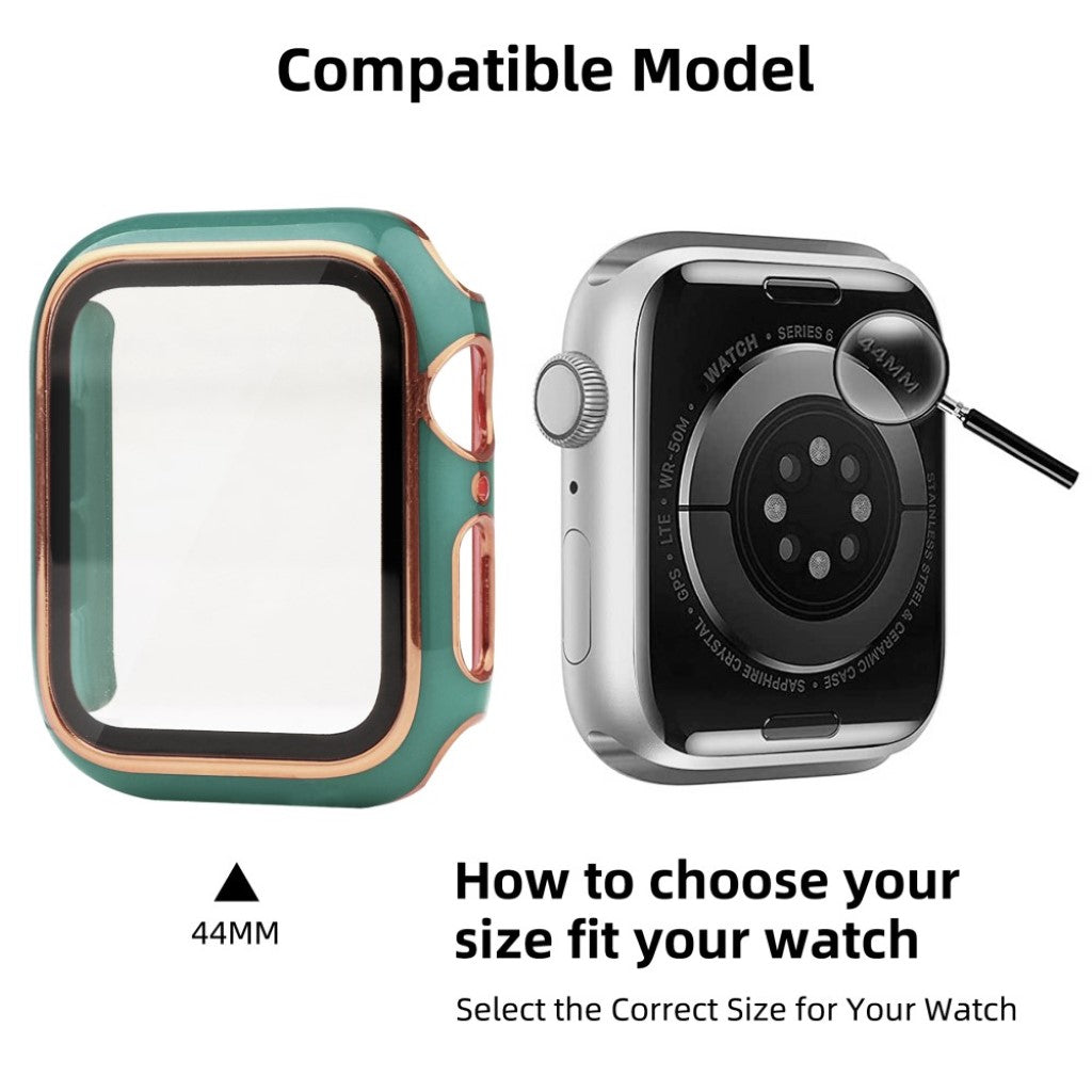 Meget Flot Universal Apple Cover med Skærmbeskytter i Plastik og Hærdet Glas - Grøn#serie_12