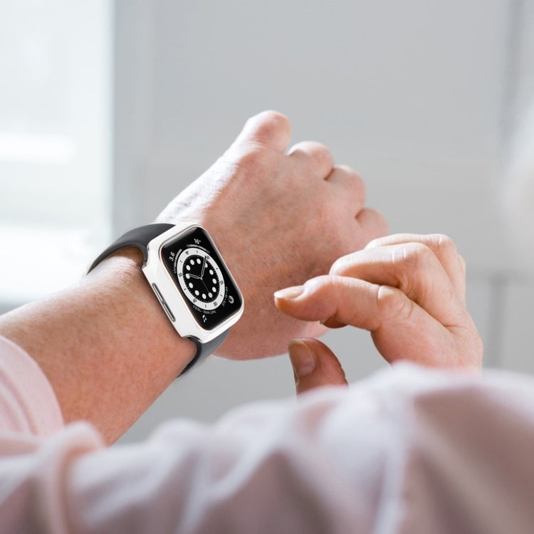 Meget Flot Universal Apple Cover med Skærmbeskytter i Plastik og Hærdet Glas - Hvid#serie_3