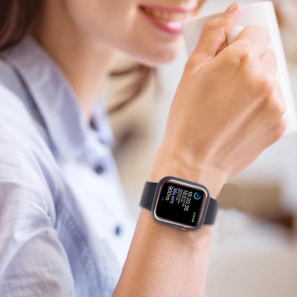 Meget Flot Universal Apple Cover med Skærmbeskytter i Plastik og Hærdet Glas - Blå#serie_9