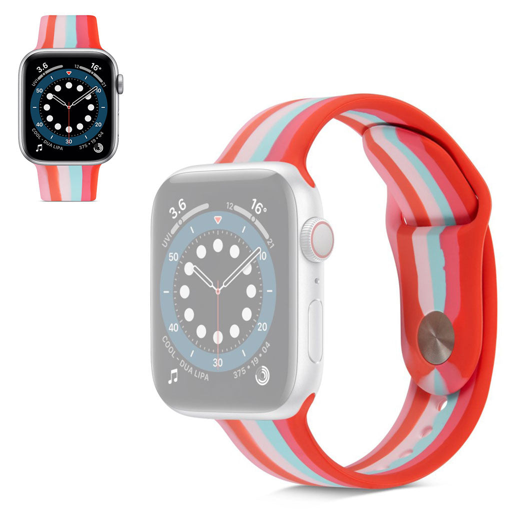 Rigtigt hårdfør Universal Apple Silikone Rem - Størrelse: S - Rød#serie_2