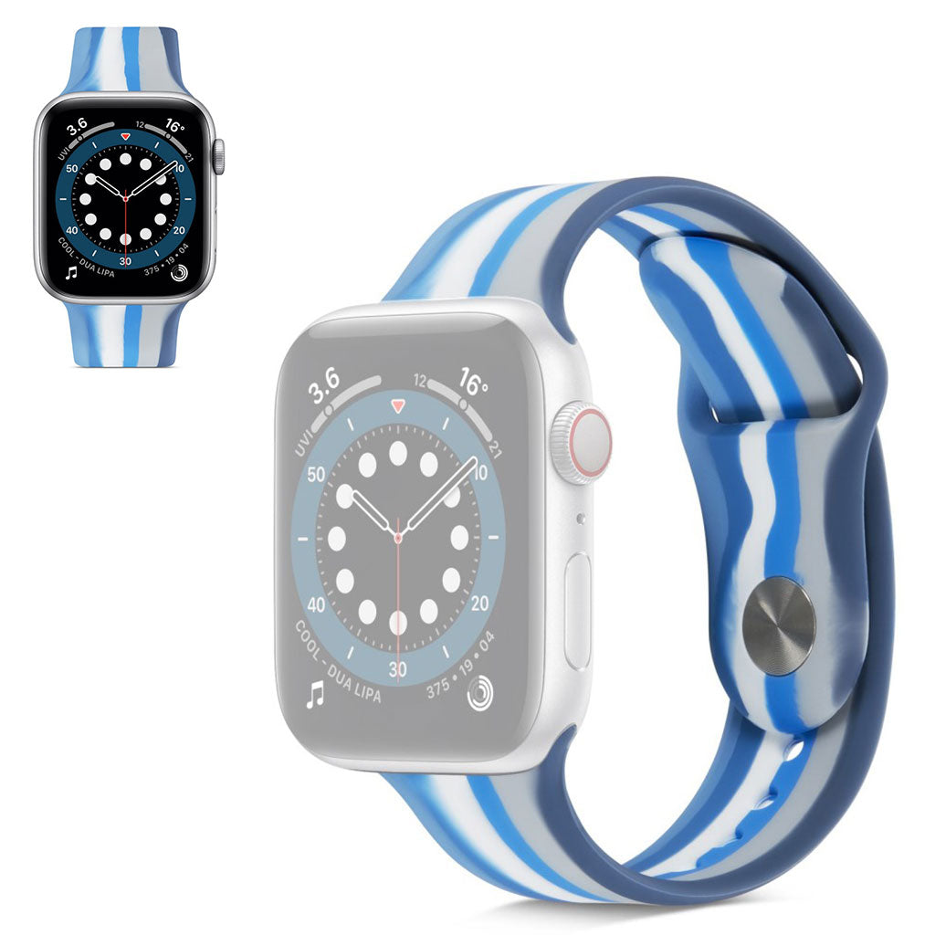 Rigtigt hårdfør Universal Apple Silikone Rem - Størrelse: S - Blå#serie_3