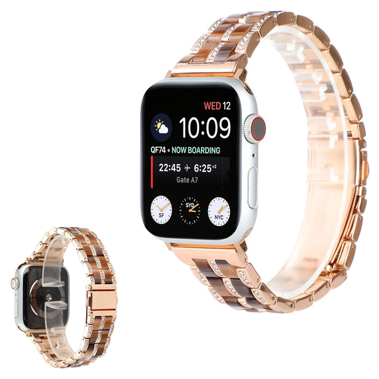 Super sejt Universal Apple Metal og Rhinsten Rem - Pink#serie_10