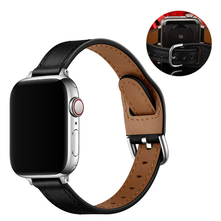 Vildt rart Universal Apple Ægte læder Rem - Sort#serie_7