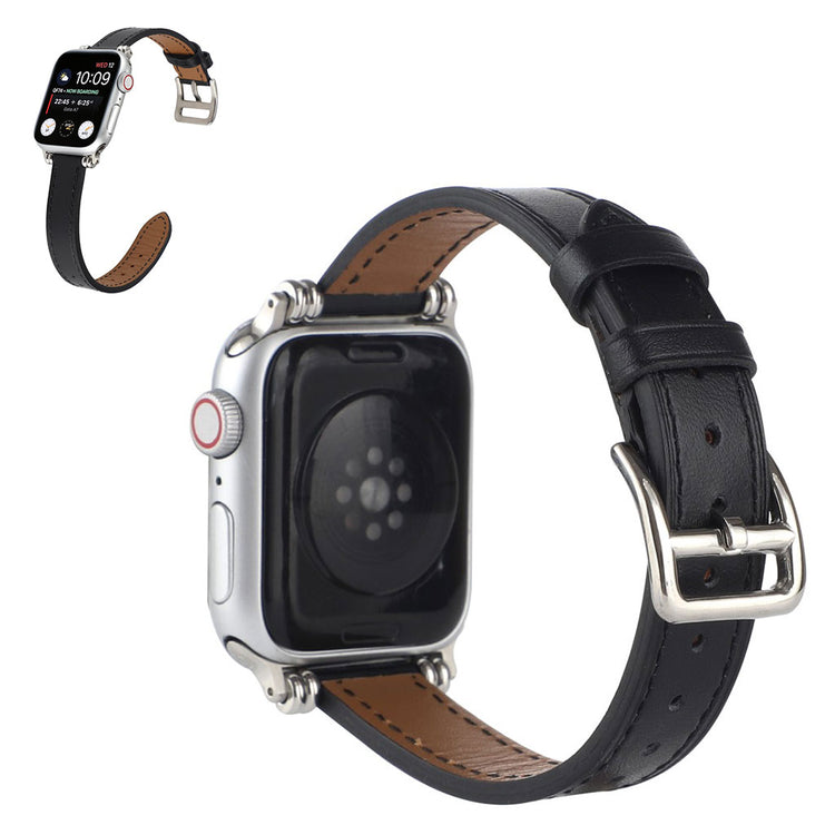 Rigtigt godt Universal Apple Ægte læder Rem - Sort#serie_4