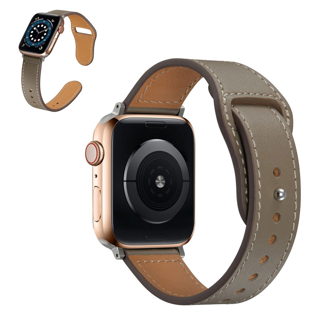 Mega sejt Universal Apple Ægte læder Rem - Sølv#serie_3