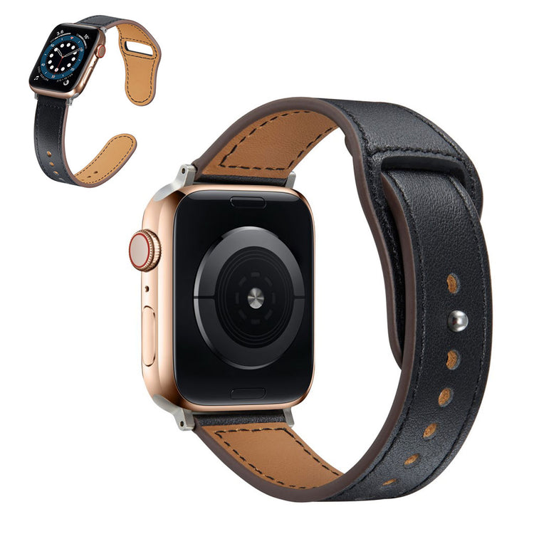 Mega sejt Universal Apple Ægte læder Rem - Sort#serie_6