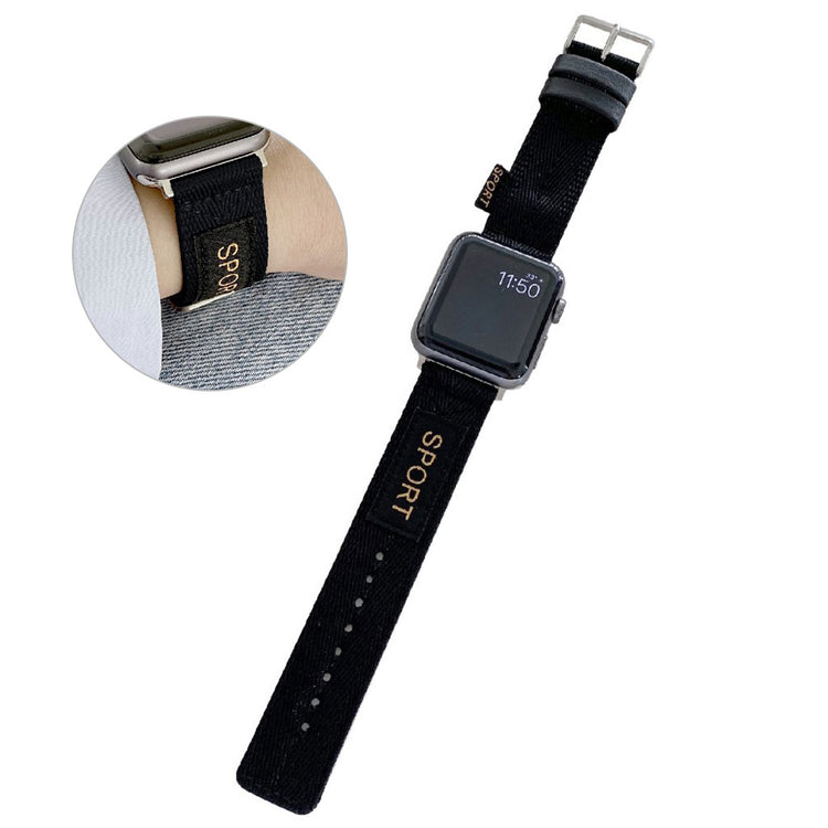 Helt vildt fint Universal Apple Nylon Rem - Sort#serie_3