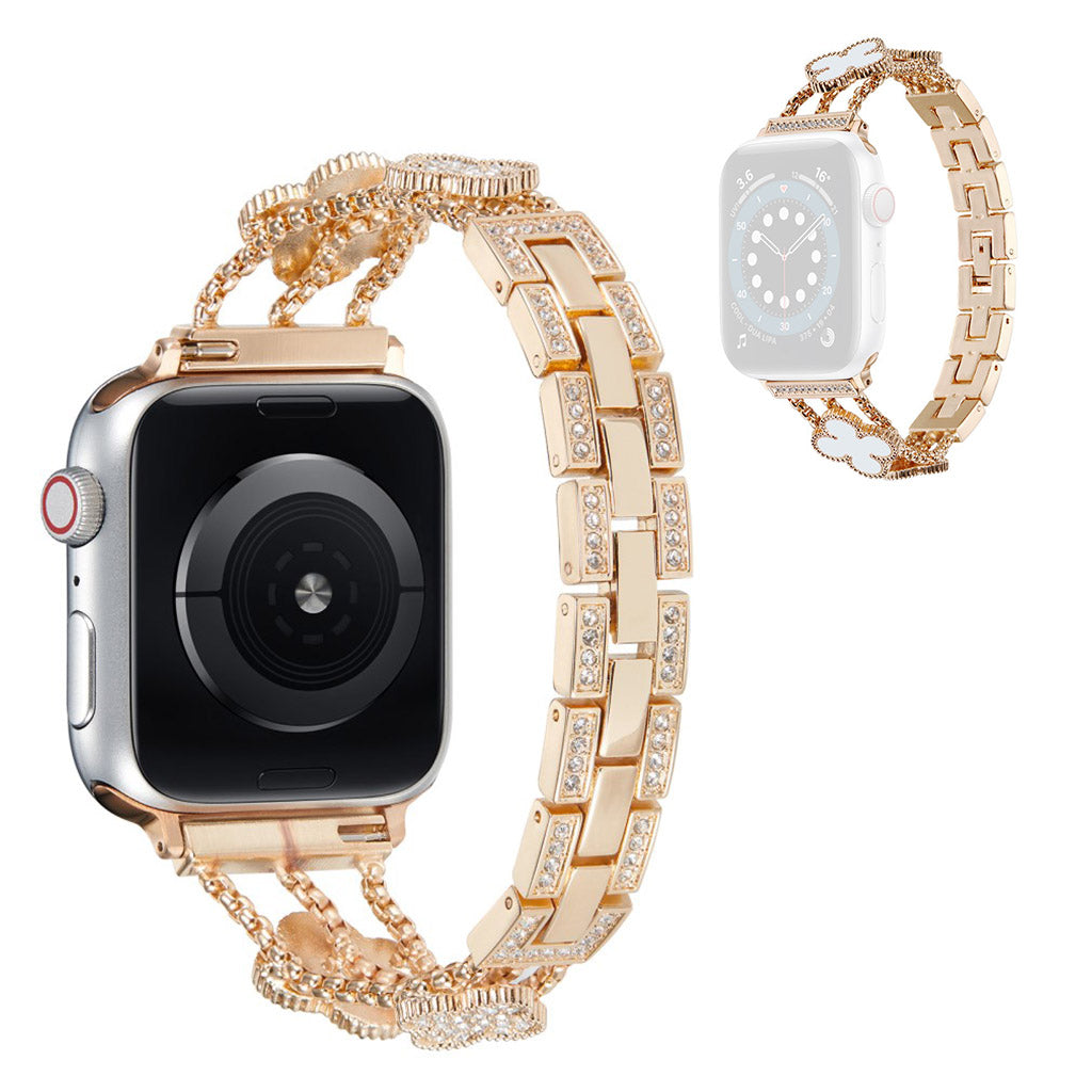 Kønt Universal Apple Metal og Rhinsten Rem - Pink#serie_2