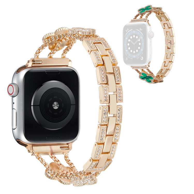 Kønt Universal Apple Metal og Rhinsten Rem - Pink#serie_6