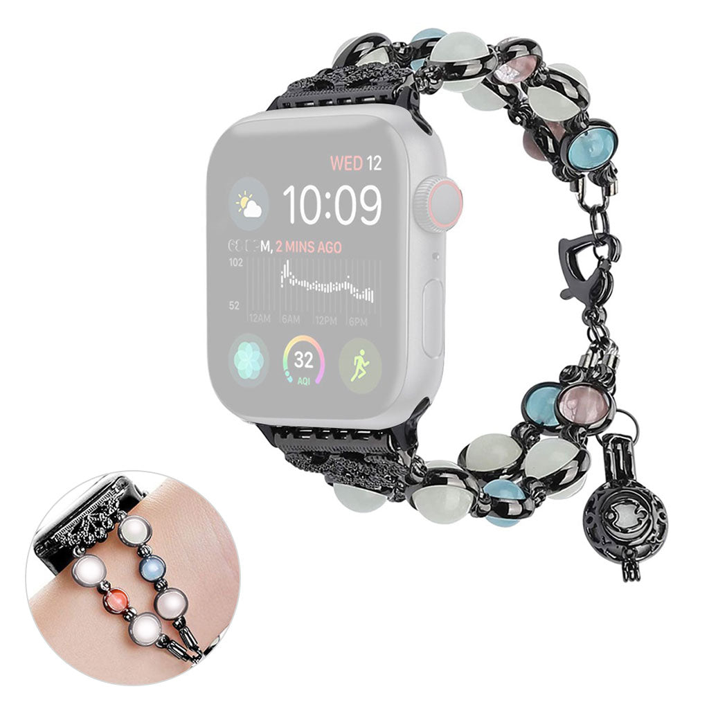 Helt vildt fantastisk Universal Apple Metal og Rhinsten Rem - Sort#serie_1