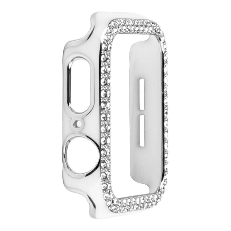 Universal Apple  Plastik og Rhinsten Bumper  - Hvid#serie_2