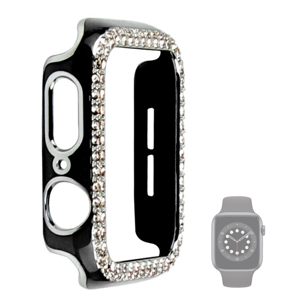 Universal Apple  Plastik og Rhinsten Bumper  - Sort#serie_6