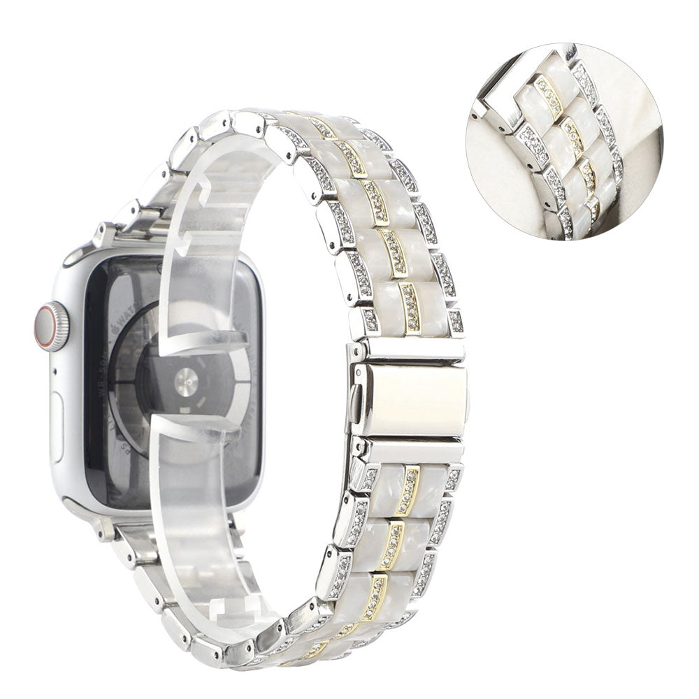 Vildt nydelig Universal Apple Metal og Rhinsten Rem - Sølv#serie_16