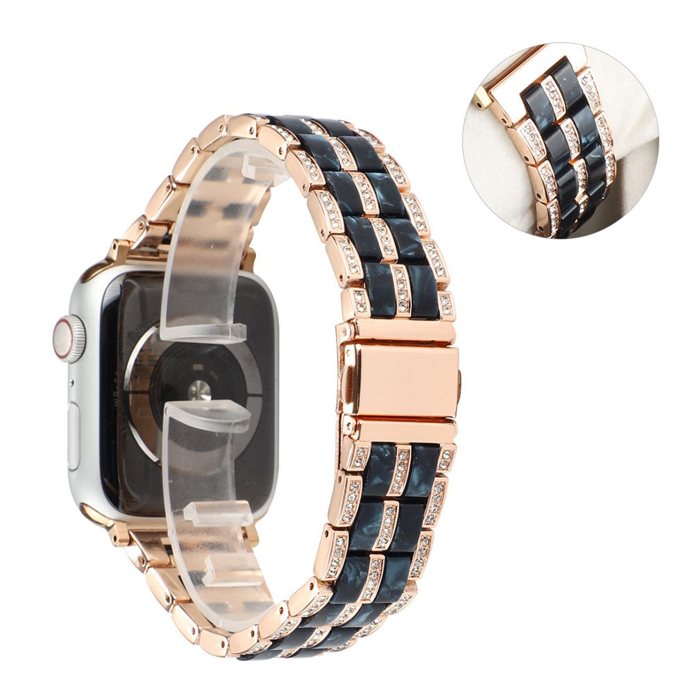 Vildt nydelig Universal Apple Metal og Rhinsten Rem - Sort#serie_9