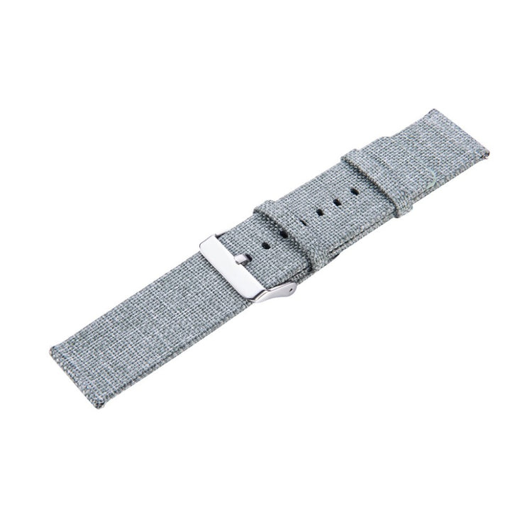 Super slidstærk Samsung Galaxy Watch Active Nylon Rem - Sølv#serie_3