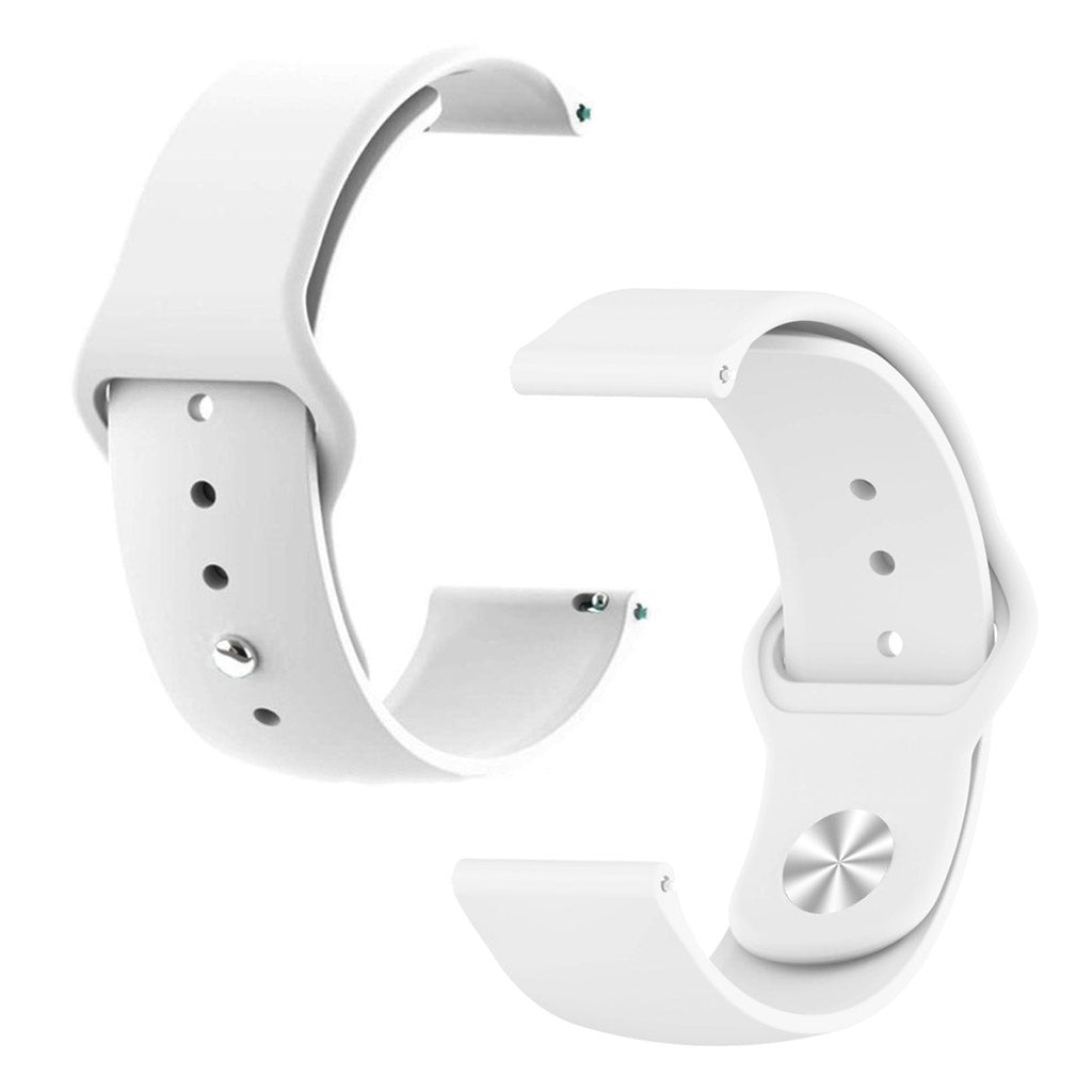 Rigtigt slidstærk Samsung Galaxy Watch Active Silikone Rem - Hvid#serie_2
