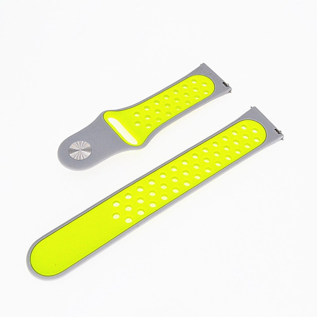 Super pænt Samsung Galaxy Watch Active Silikone Rem - Sølv#serie_16