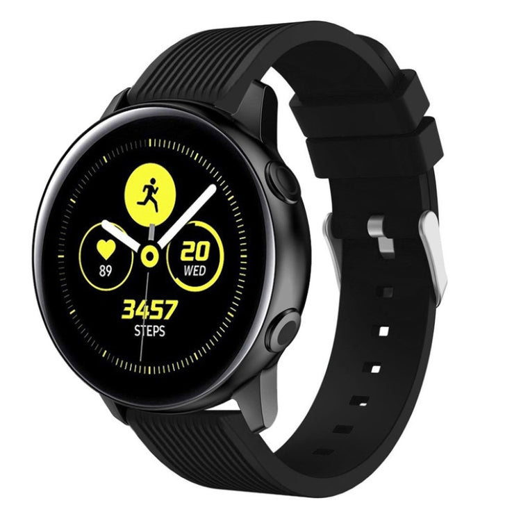 Meget nydelig Samsung Galaxy Watch Active Silikone Rem - Sort#serie_1