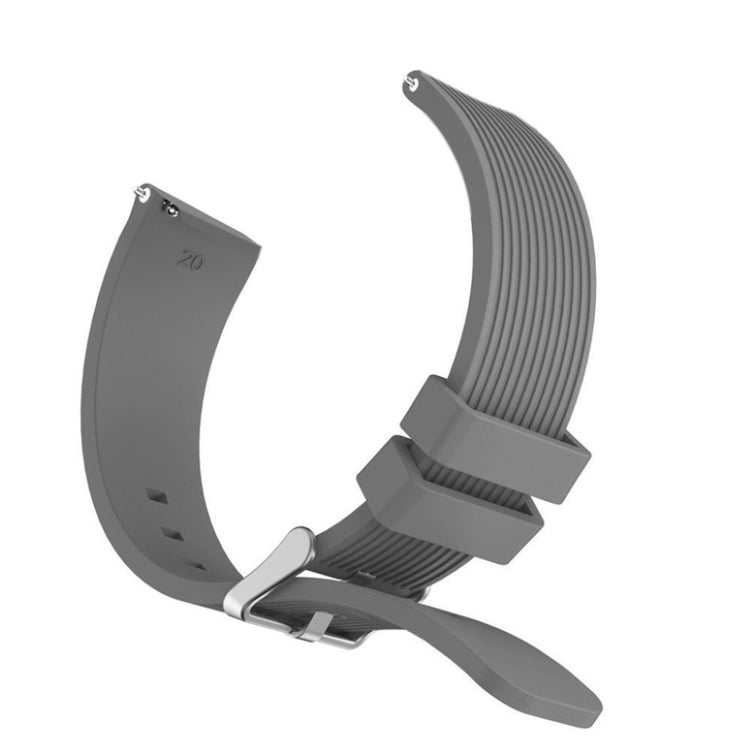 Meget nydelig Samsung Galaxy Watch Active Silikone Rem - Sølv#serie_3