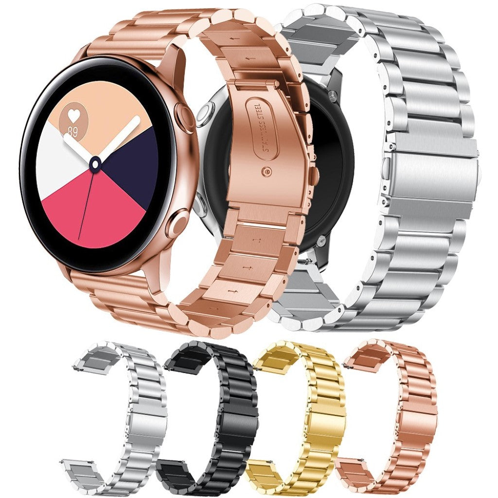 Mega holdbart Samsung Galaxy Watch Active Metal Rem - Sort#serie_1