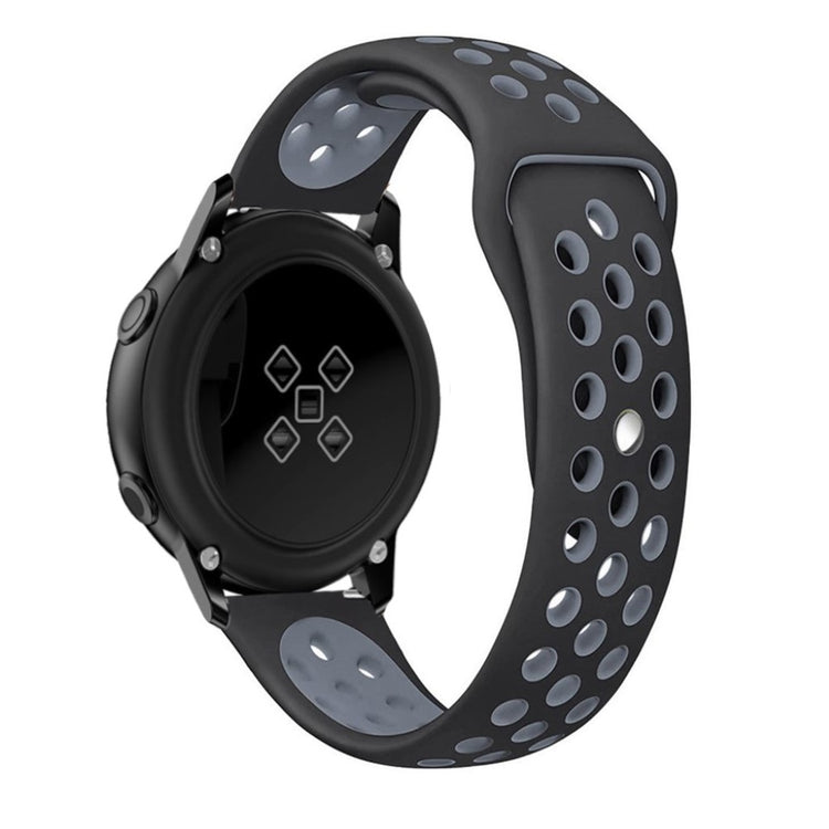 Rigtigt flot Samsung Galaxy Watch Active Silikone Rem - Sølv#serie_1