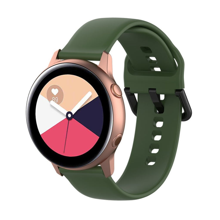 Rigtigt smuk Samsung Galaxy Watch Active Silikone Rem - Grøn#serie_6