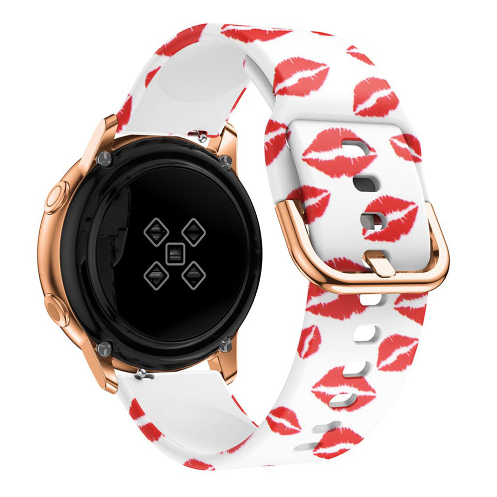 Skøn Samsung Galaxy Watch Active Silikone Rem - Rød#serie_3