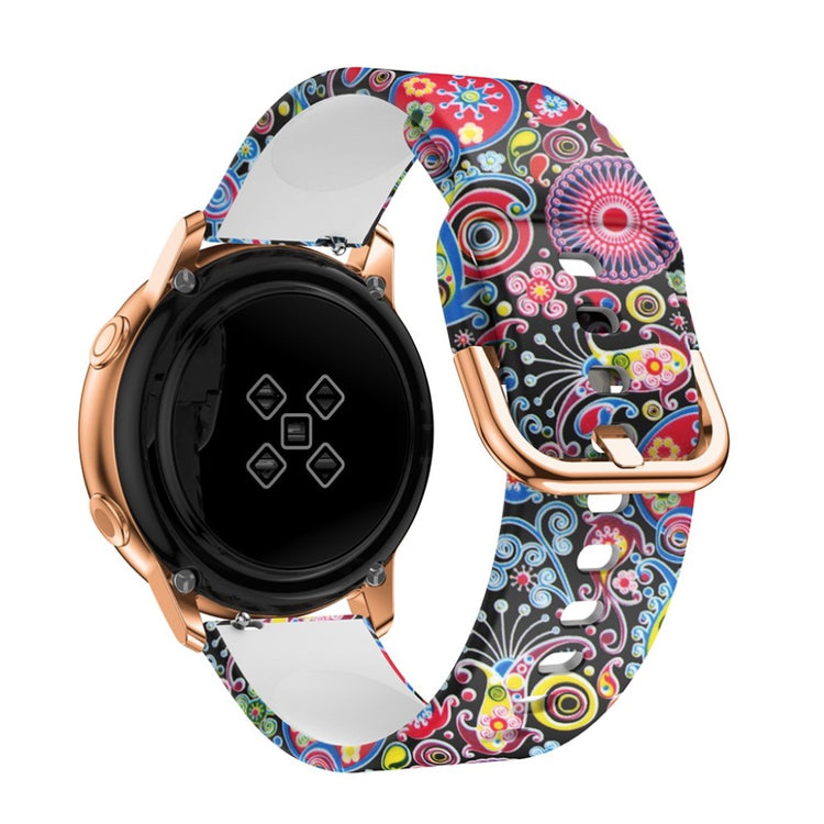 Skøn Samsung Galaxy Watch Active Silikone Rem - Flerfarvet#serie_4