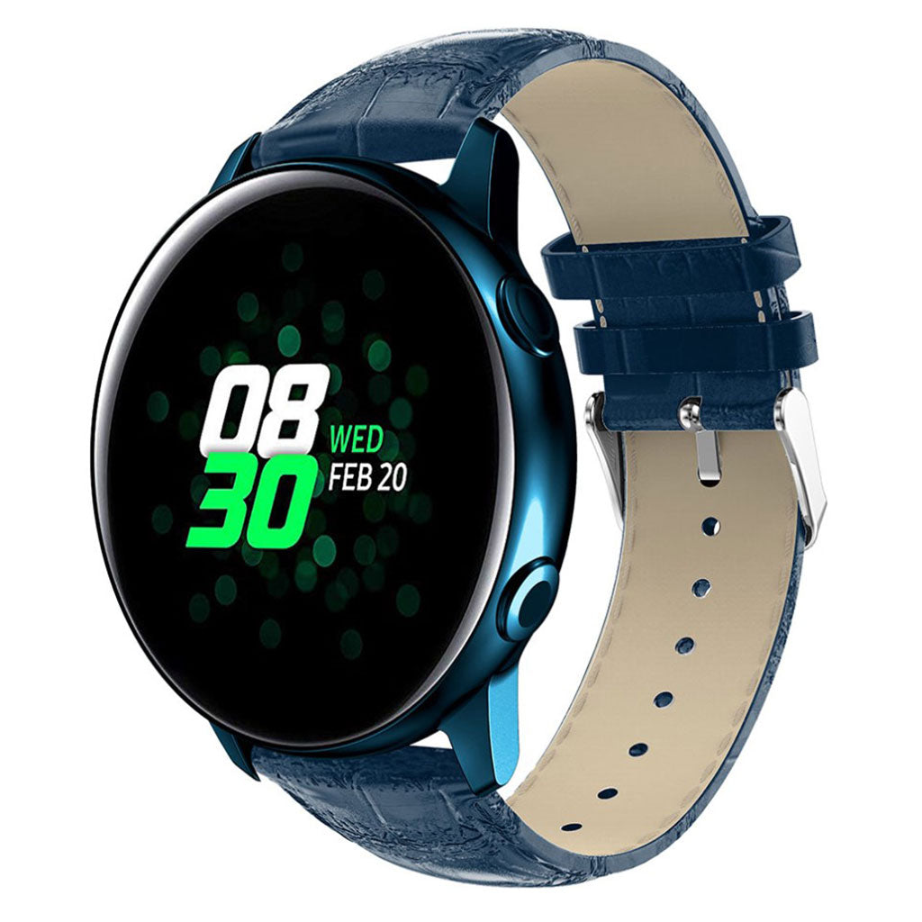 Vildt rart Samsung Galaxy Watch Active Ægte læder Rem - Blå#serie_4