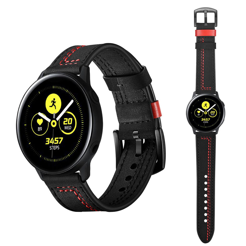 Mega slidstΓ¦rk Samsung Galaxy Watch Active Γgte lΓ¦der Rem - Sort#serie_1