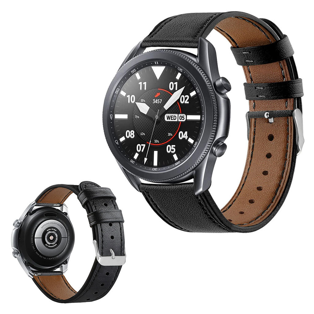 Sejt Samsung Galaxy Watch 3 (45mm) Γgte lΓ¦der Rem - Sort#serie_1