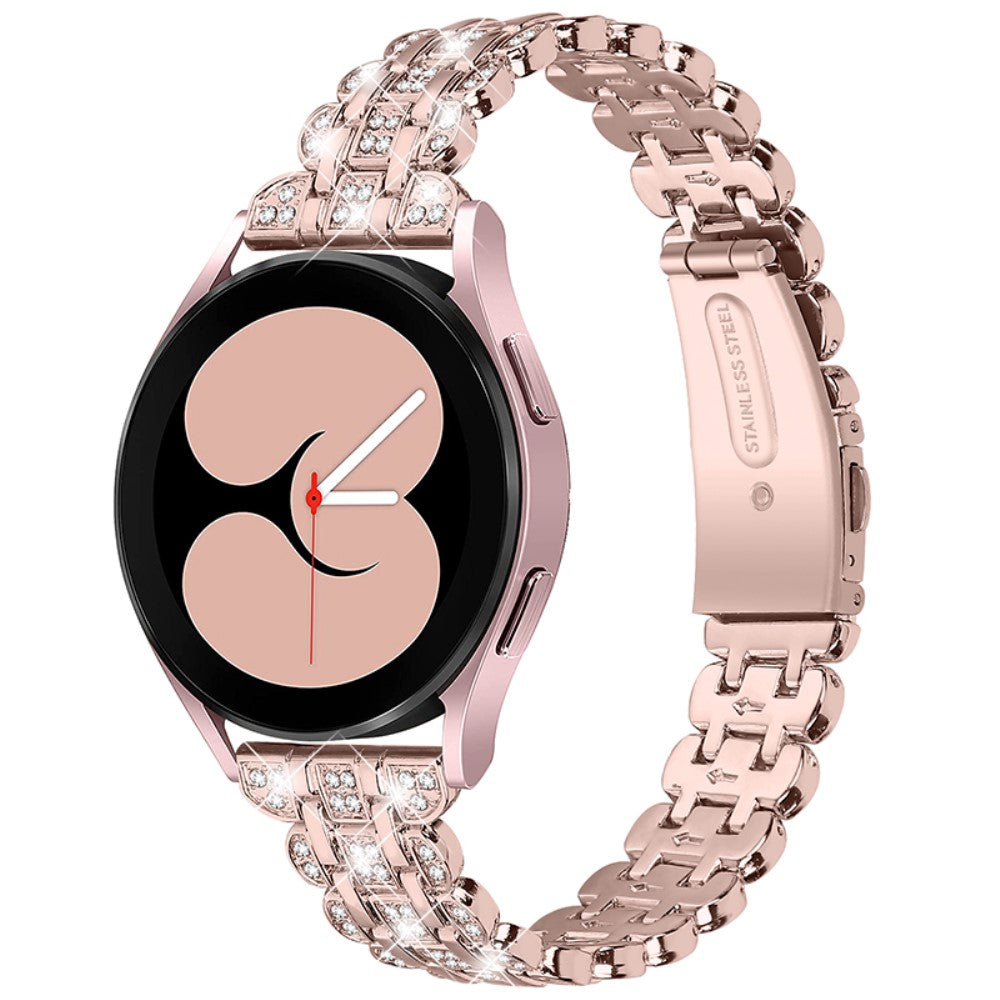 Samsung Galaxy Watch 3 (41mm) / Samsung Galaxy Watch (42mm) Metal og Rhinsten Rem - Pink#serie_1