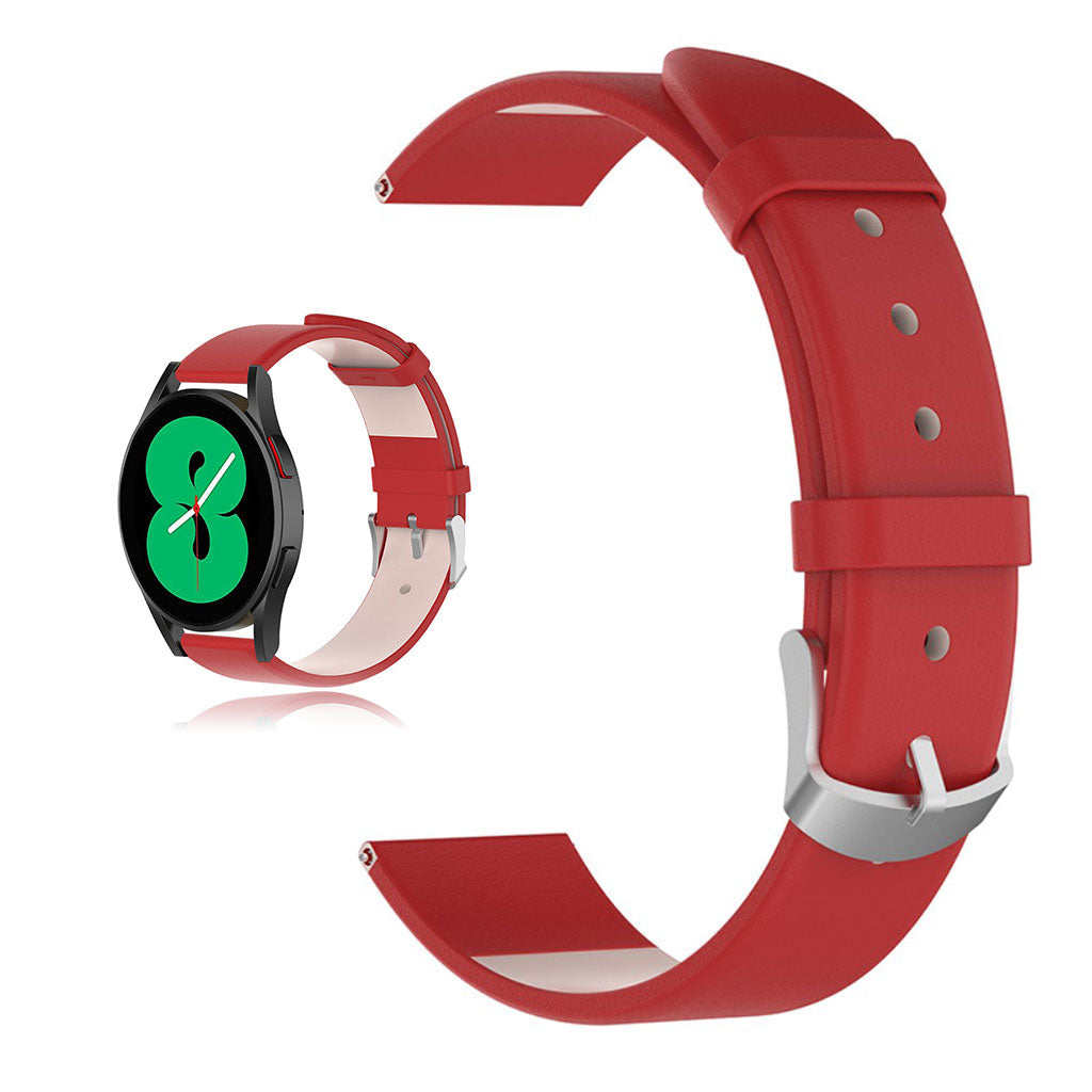 Rigtigt fint Universal Samsung Ægte læder Rem - Rød#serie_3