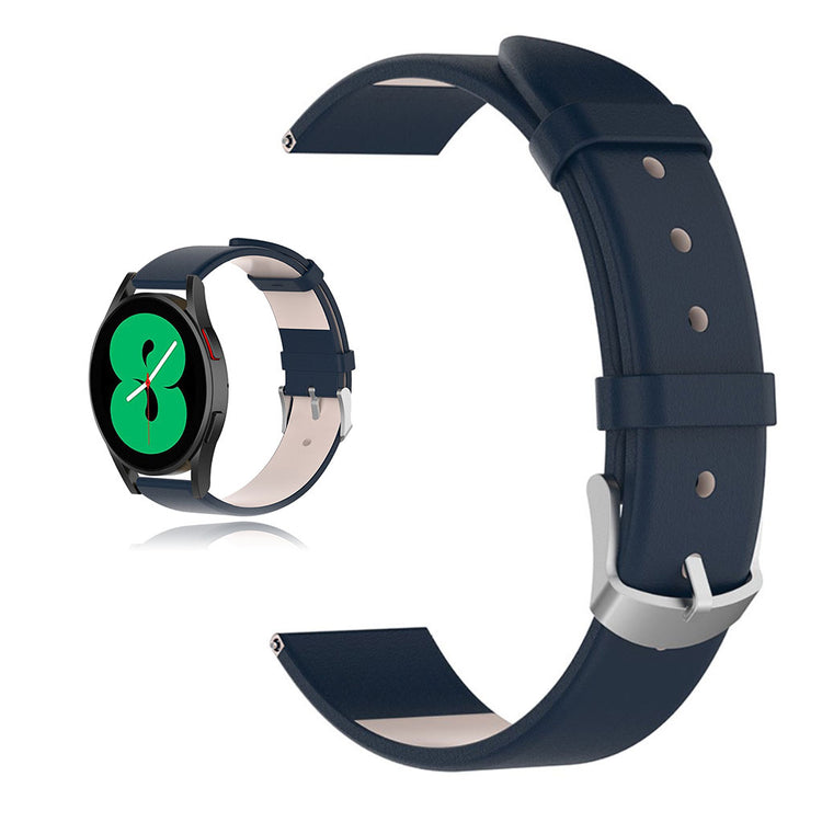 Rigtigt fint Universal Samsung Ægte læder Rem - Blå#serie_5