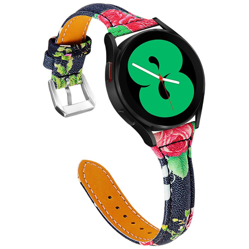 Smuk Samsung Galaxy Watch 4 Classic (42mm) Γgte lΓ¦der Rem - Flerfarvet#serie_1
