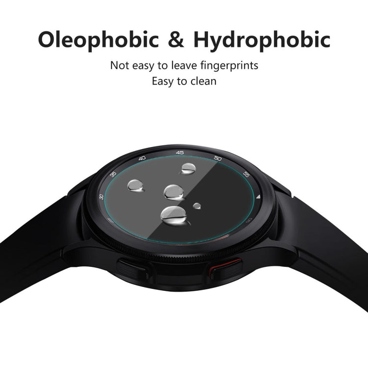 Mega Godt Samsung Galaxy Watch 4 Classic (46mm) Cover med Skærmbeskytter i Rhinsten og Hærdet Glas - Grøn#serie_1