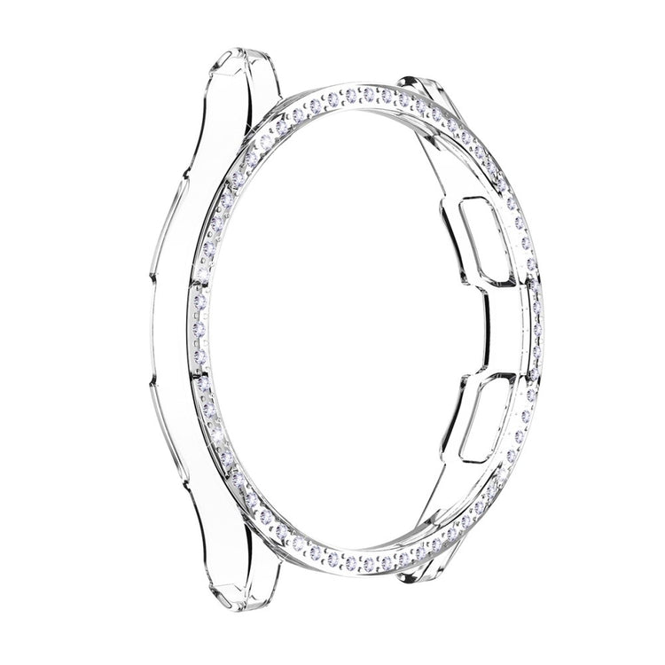 Mega Godt Samsung Galaxy Watch 4 Classic (46mm) Cover med Skærmbeskytter i Rhinsten og Hærdet Glas - Gennemsigtig#serie_4