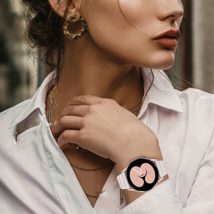 Rigtigt cool Universal Samsung Ægte læder Rem - Hvid#serie_1