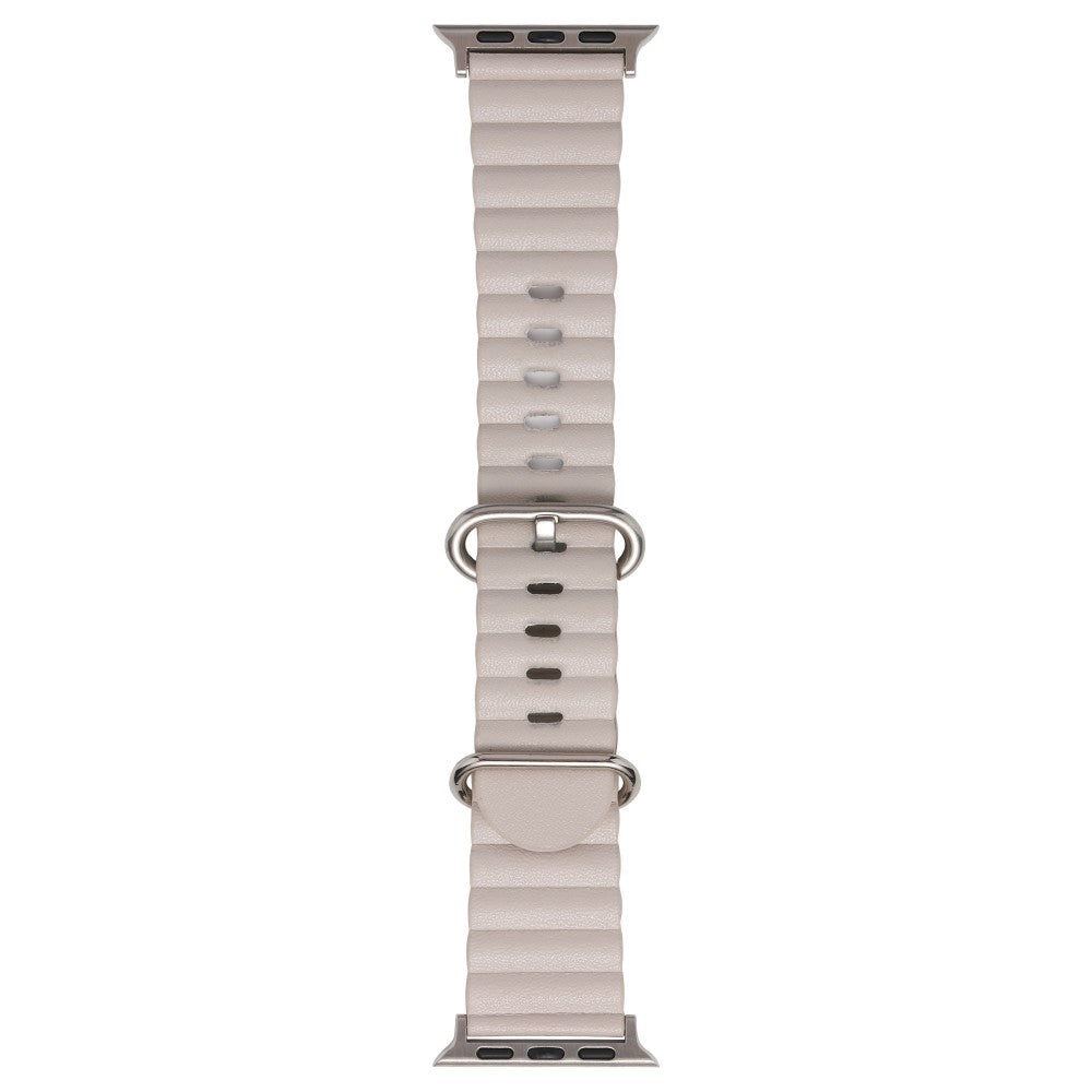 Meget hårdfør Universal Apple Ægte læder Rem - Sølv#serie_1