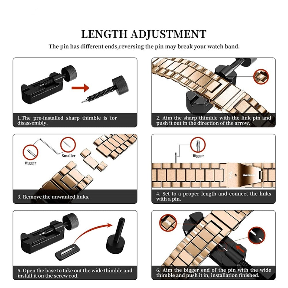 Helt vildt fantastisk Universal Samsung Metal Rem - Pink#serie_3