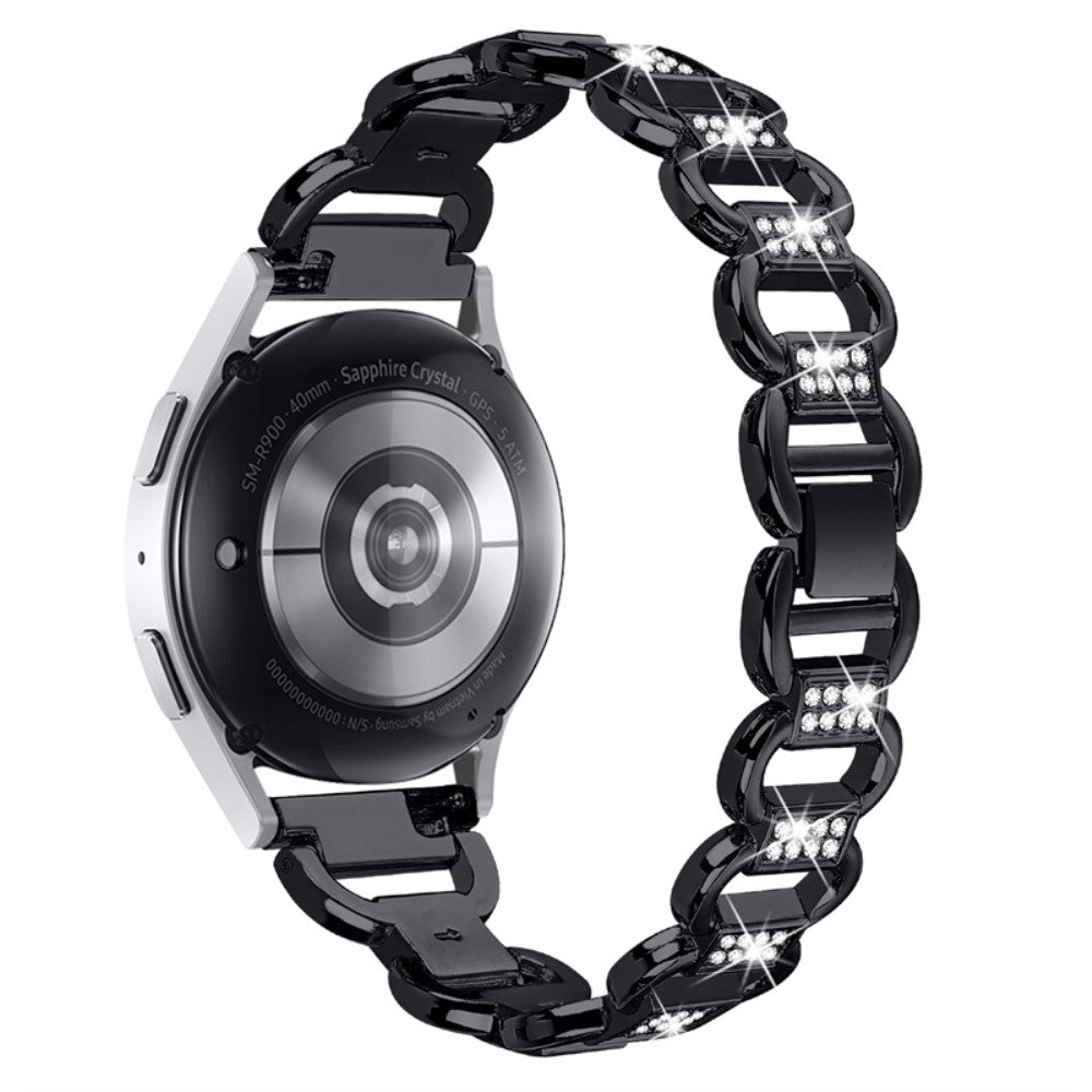 Meget hårdfør Universal Samsung Metal og Rhinsten Rem - Sort#serie_1