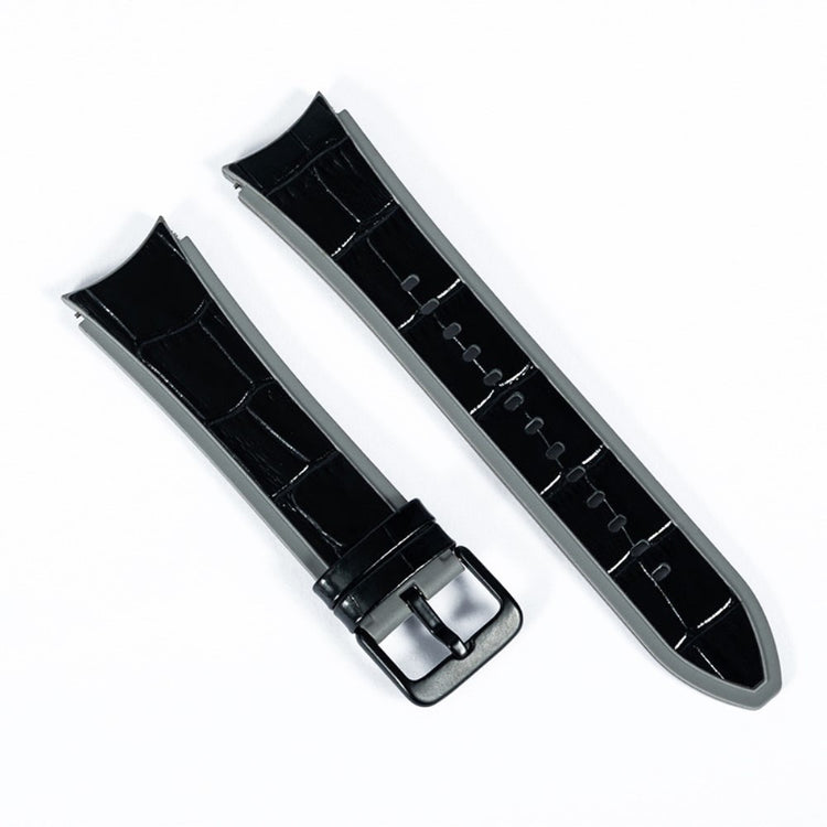 Rigtigt fed Universal Samsung Kunstlæder og Silikone Rem - Sort#serie_1